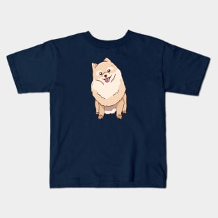 Cute Pomeranian Cartoon Kids T-Shirt